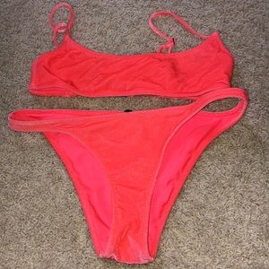 Triangl Velvet Pink Suit